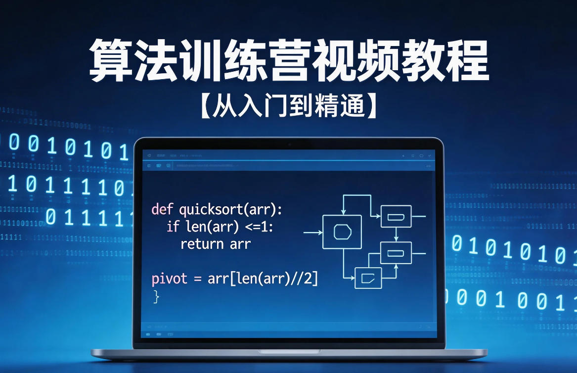 算法训练营视频教程：算法与数据结构全栈模型解析信奥赛自学培训课程（含视频课、习题、解题分析等资料）